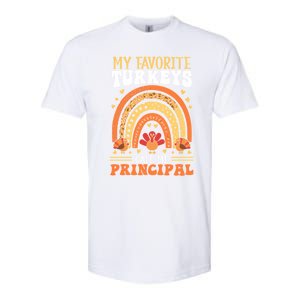 Happy Thanksgiving Turkey Day Blessed School Principal Gift Softstyle CVC T-Shirt