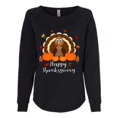 Happy Thanksgiving Turkey Day With Pumpkin Adults Gift Womens California Wash Sweatshirt