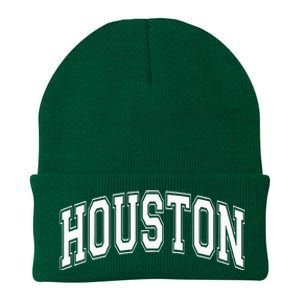 Houston Texas Tx Varsity Style White Font Knit Cap Winter Beanie