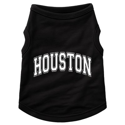 Houston Texas Tx Varsity Style White Font Doggie Tank
