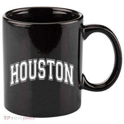 Houston Texas Tx Varsity Style White Font 11oz C Handle Ceramic Mug