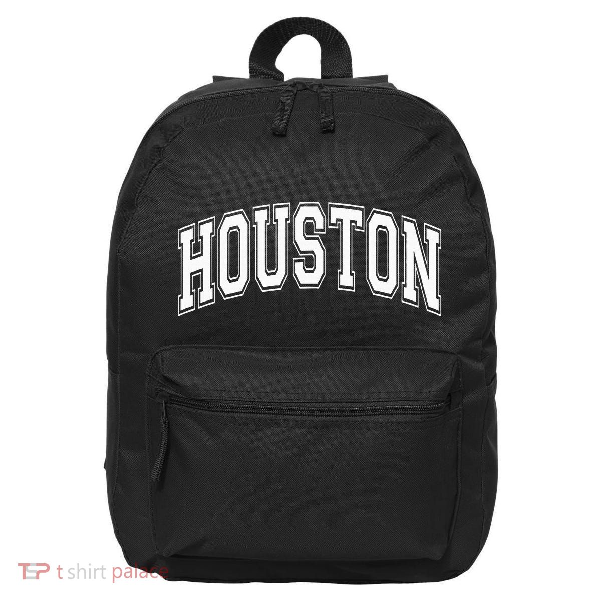 Houston Texas Tx Varsity Style White Font 16 in Basic Backpack