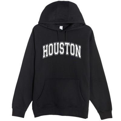 Houston Texas Tx Varsity Style White Font Premium Pullover Hoodie