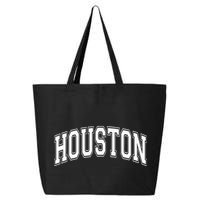 Houston Texas Tx Varsity Style White Font 25L Jumbo Tote