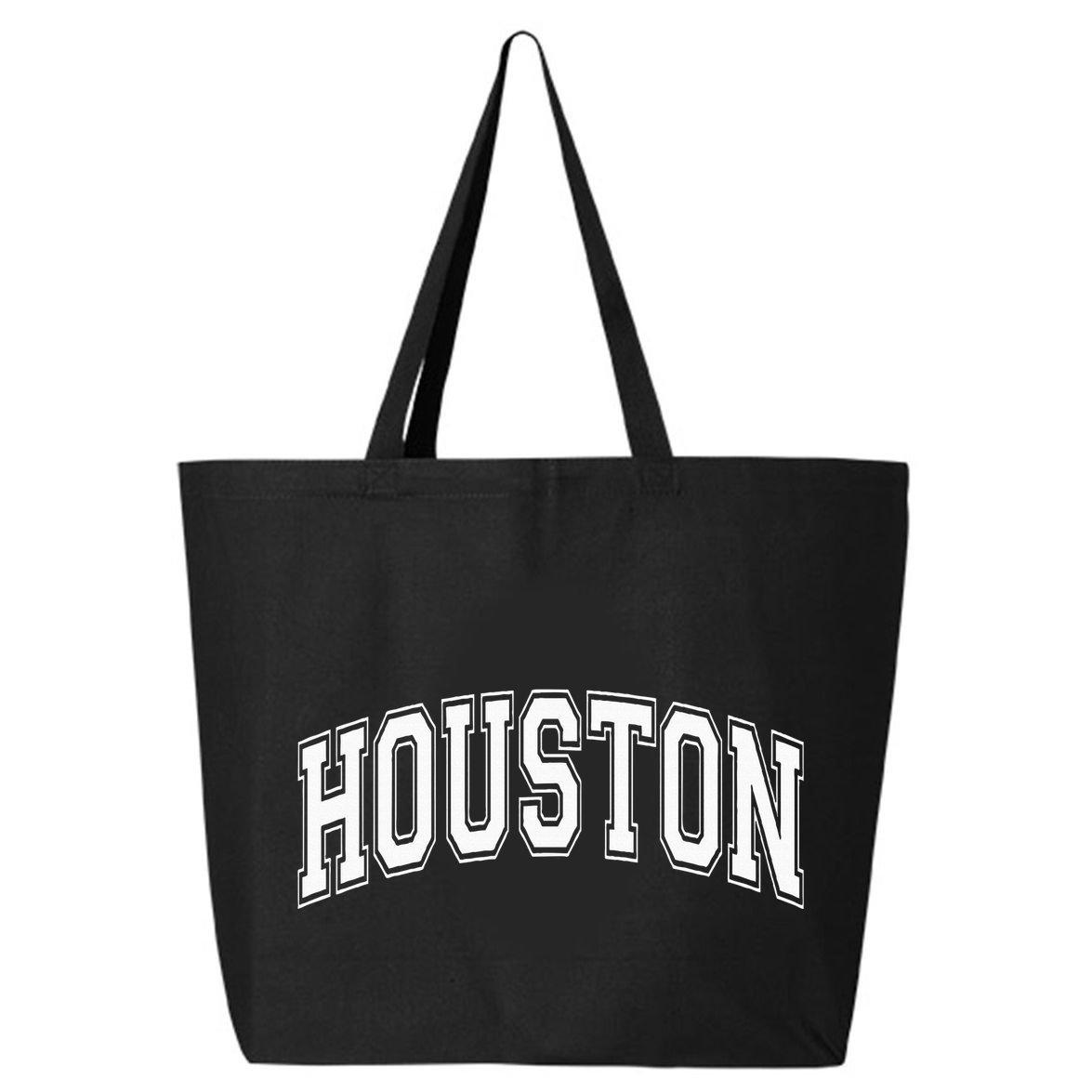 Houston Texas Tx Varsity Style White Font 25L Jumbo Tote