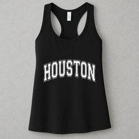 Houston Texas Tx Varsity Style White Font Womens Tank Top