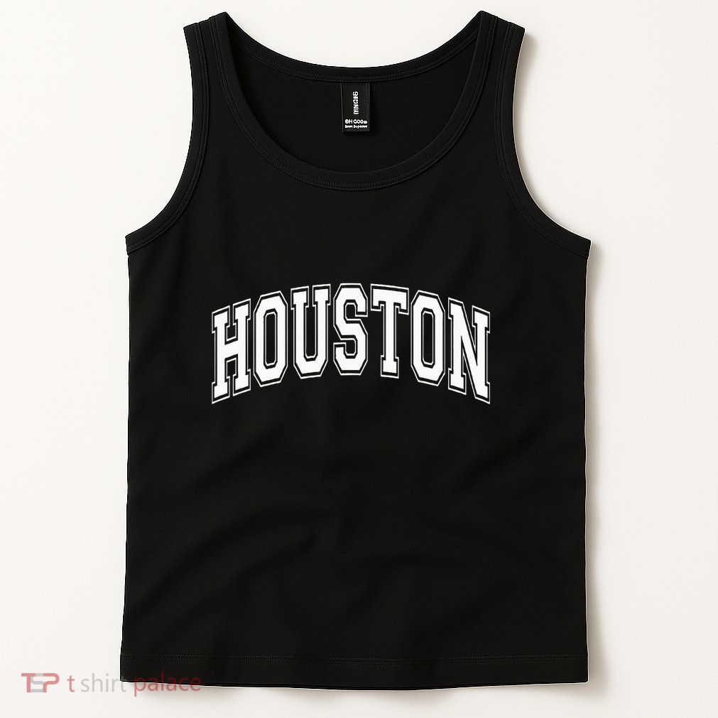 Houston Texas Tx Varsity Style White Font Tank Top