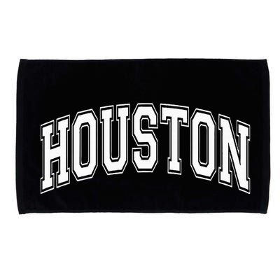 Houston Texas Tx Varsity Style White Font Microfiber Hand Towel