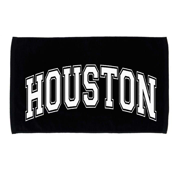 Houston Texas Tx Varsity Style White Font Microfiber Hand Towel