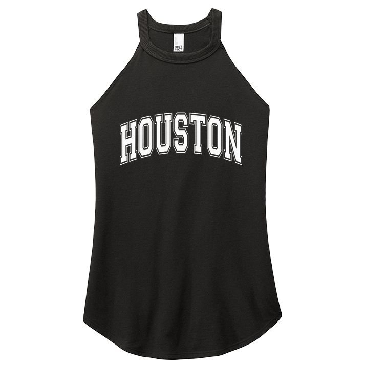 Houston Texas Tx Varsity Style White Font Women's Perfect Tri Rocker Tank