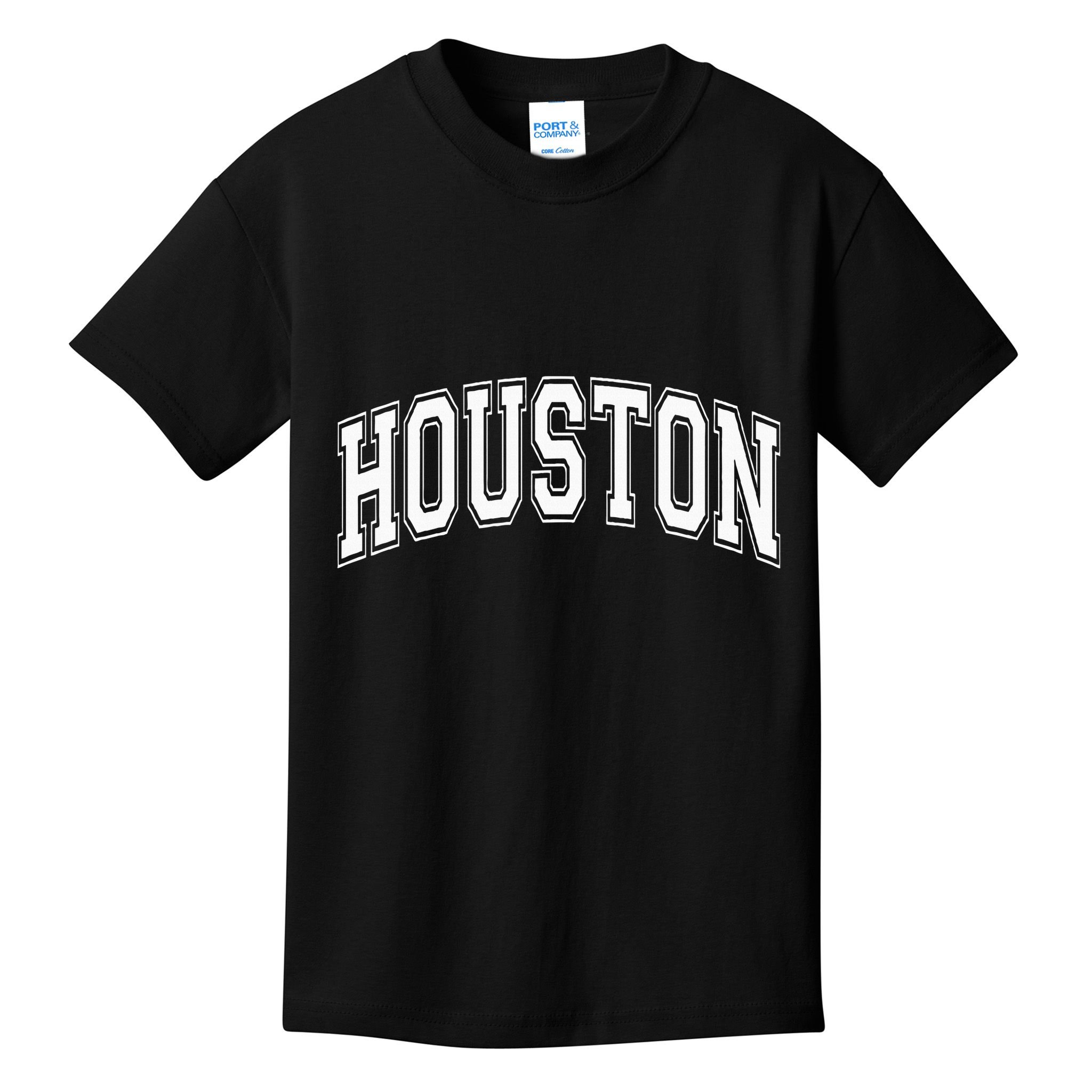 Houston Texas Tx Varsity Style White Font Kids T-Shirt