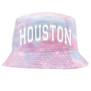 Houston Texas Tx Varsity Style White Font Tie-Dyed Bucket Hat