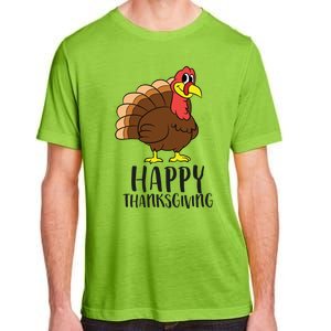 Happy Thanksgiving Turkey Happy Turkey Day Gobble Turkey Gift Adult ChromaSoft Performance T-Shirt