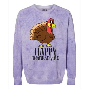 Happy Thanksgiving Turkey Happy Turkey Day Gobble Turkey Gift Colorblast Crewneck Sweatshirt