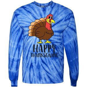 Happy Thanksgiving Turkey Happy Turkey Day Gobble Turkey Gift Tie-Dye Long Sleeve Shirt