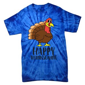 Happy Thanksgiving Turkey Happy Turkey Day Gobble Turkey Gift Tie-Dye T-Shirt