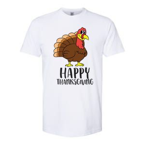 Happy Thanksgiving Turkey Happy Turkey Day Gobble Turkey Gift Softstyle CVC T-Shirt