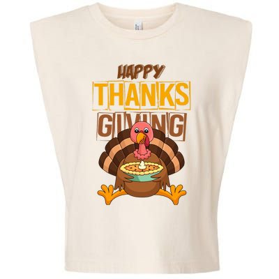 Happy Thanksgiving Turkey Pie Holiday Garment-Dyed Women's Muscle Tee