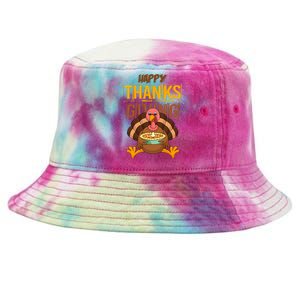 Happy Thanksgiving Turkey Pie Holiday Tie-Dyed Bucket Hat