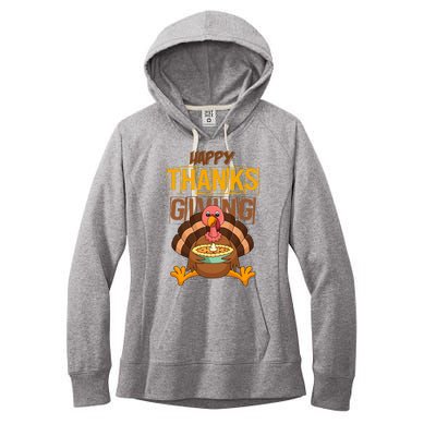 Happy Thanksgiving Turkey Pie Holiday Women's Fleece Hoodie