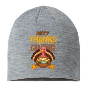 Happy Thanksgiving Turkey Pie Holiday Sustainable Beanie