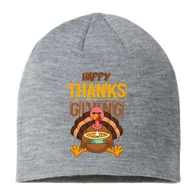 Happy Thanksgiving Turkey Pie Holiday Sustainable Beanie