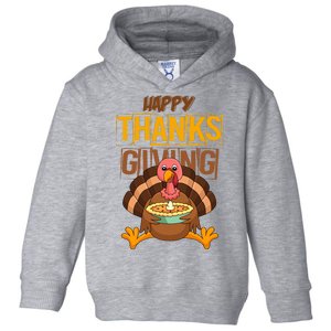 Happy Thanksgiving Turkey Pie Holiday Toddler Hoodie