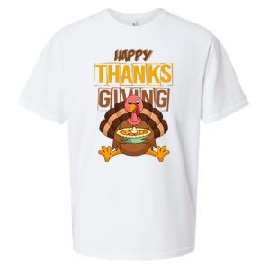 Happy Thanksgiving Turkey Pie Holiday Sueded Cloud Jersey T-Shirt