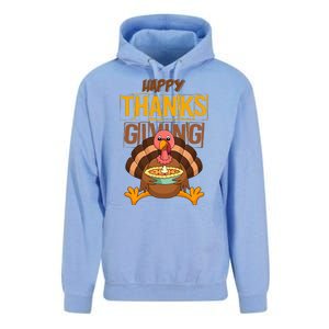 Happy Thanksgiving Turkey Pie Holiday Unisex Surf Hoodie