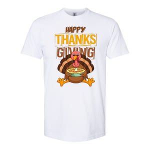 Happy Thanksgiving Turkey Pie Holiday Softstyle CVC T-Shirt