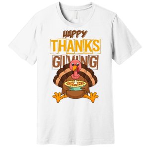 Happy Thanksgiving Turkey Pie Holiday Premium T-Shirt