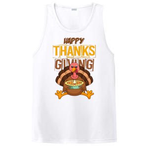 Happy Thanksgiving Turkey Pie Holiday PosiCharge Competitor Tank