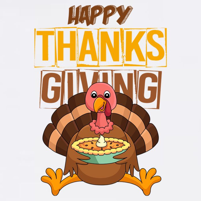 Happy Thanksgiving Turkey Pie Holiday Womens T-Shirt