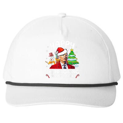 Happy Thanksgiving Trick Or Treat Joe Biden Santa Christmas Snapback Five-Panel Rope Hat