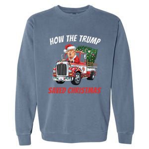 How The Trump Saved Christmas Funny Trumps 2024 Garment-Dyed Sweatshirt