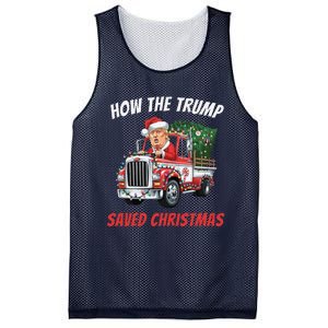 How The Trump Saved Christmas Funny Trumps 2024 Mesh Reversible Basketball Jersey Tank