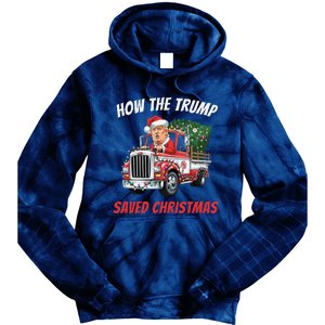 How The Trump Saved Christmas Funny Trumps 2024 Tie Dye Hoodie