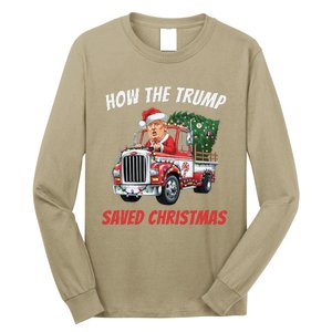 How The Trump Saved Christmas Funny Trumps 2024 Long Sleeve Shirt