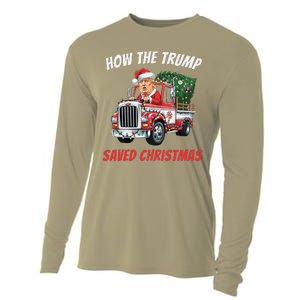 How The Trump Saved Christmas Funny Trumps 2024 Cooling Performance Long Sleeve Crew