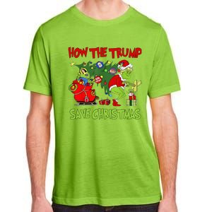 How The Trump Saved Christmas Funny Trump Christmas 2024 Adult ChromaSoft Performance T-Shirt