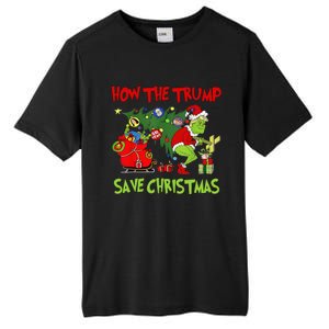 How The Trump Saved Christmas Funny Trump Christmas 2024 Tall Fusion ChromaSoft Performance T-Shirt