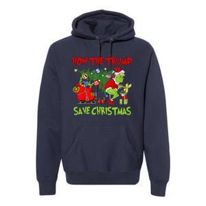 How The Trump Saved Christmas Funny Trump Christmas 2024 Premium Hoodie