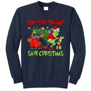 How The Trump Saved Christmas Funny Trump Christmas 2024 Tall Sweatshirt