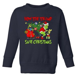 How The Trump Saved Christmas Funny Trump Christmas 2024 Toddler Sweatshirt