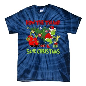 How The Trump Saved Christmas Funny Trump Christmas 2024 Tie-Dye T-Shirt