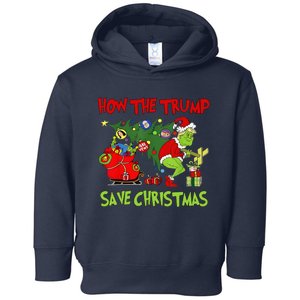 How The Trump Saved Christmas Funny Trump Christmas 2024 Toddler Hoodie