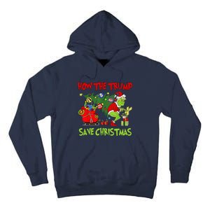 How The Trump Saved Christmas Funny Trump Christmas 2024 Tall Hoodie