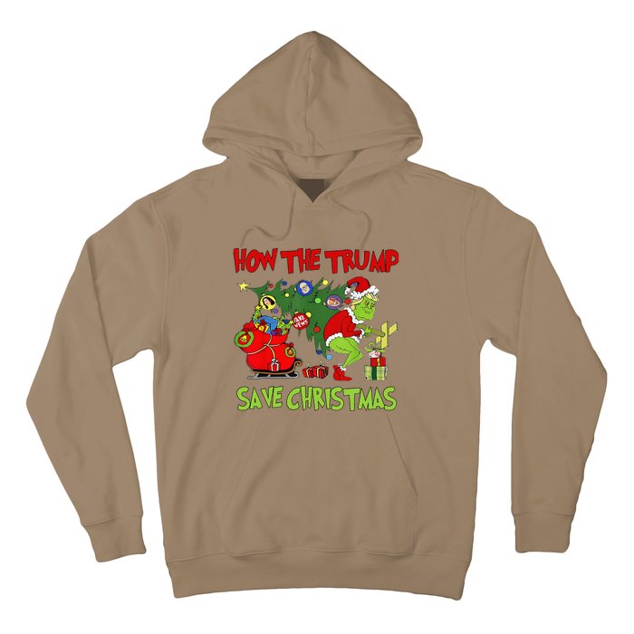 How The Trump Saved Christmas Funny Trump Christmas 2024 Hoodie