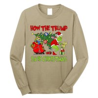 How The Trump Saved Christmas Funny Trump Christmas 2024 Long Sleeve Shirt