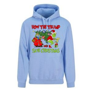 How The Trump Saved Christmas Funny Trump Christmas 2024 Unisex Surf Hoodie